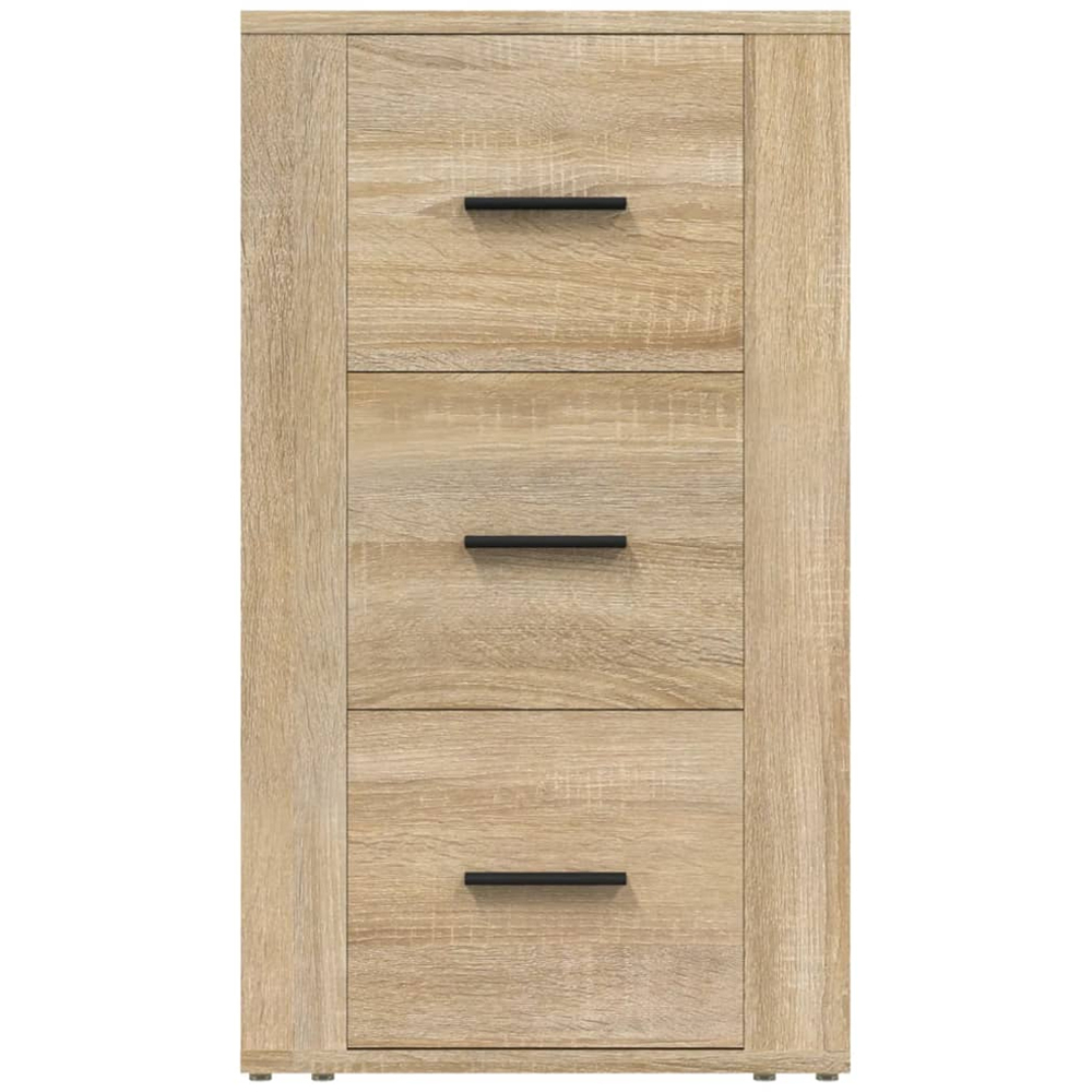 vidaXL 3 Door Sonoma Oak Wooden Sideboard Image 3
