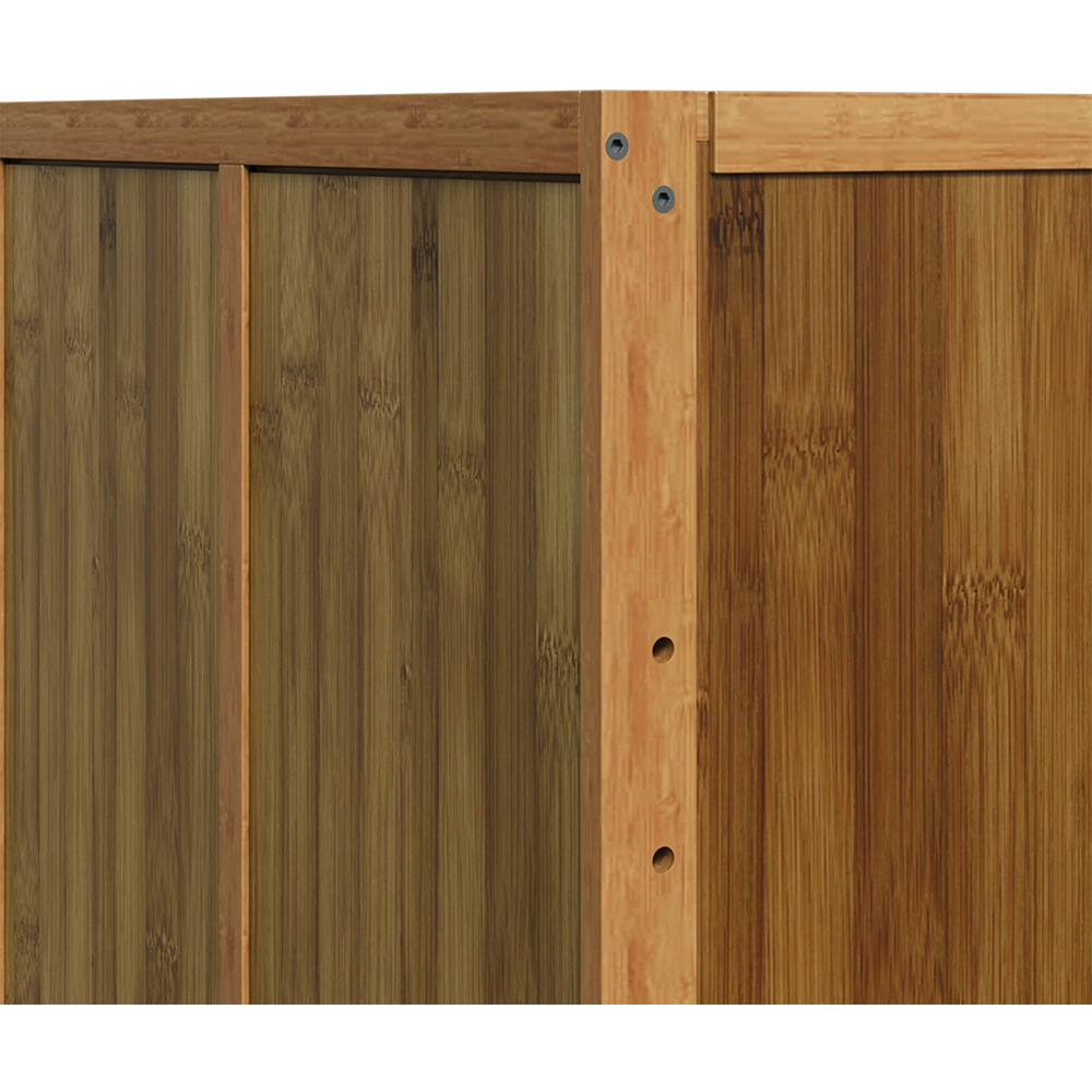 Living and Home Single Drawer 2 Shelf Tawny Bedside Table Image 3