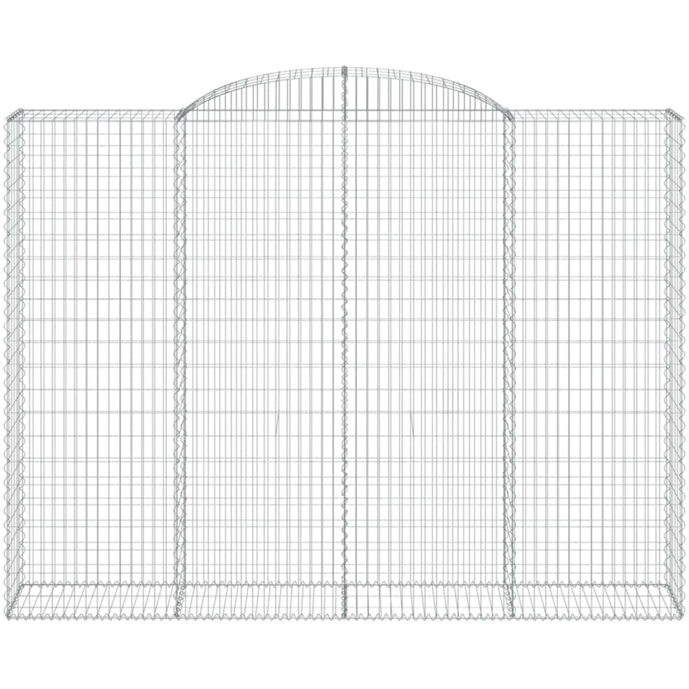 vidaXL Silver Galvanised Iron Gabion Basket 300 x 50 x 220/240cm 3 Pack Image 2