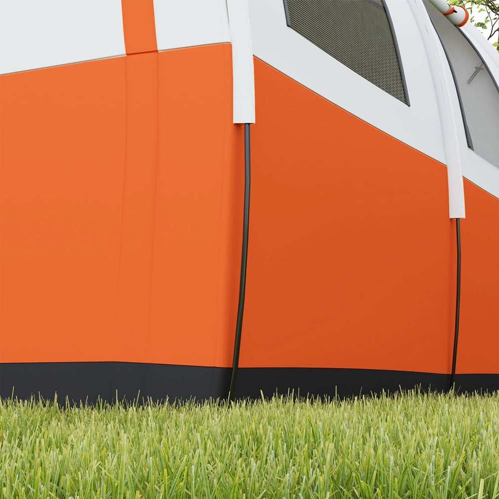 Outsunny 5-6 Person Waterproof Camping Tent Cream and Orange Image 3