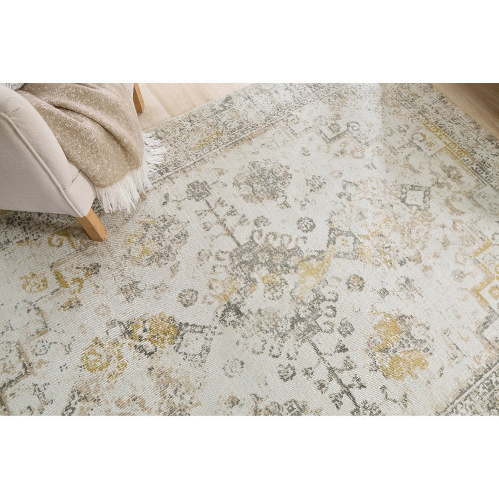Origins Vogue Light Grey and Ochre Rug 120 x 170cm Image 5