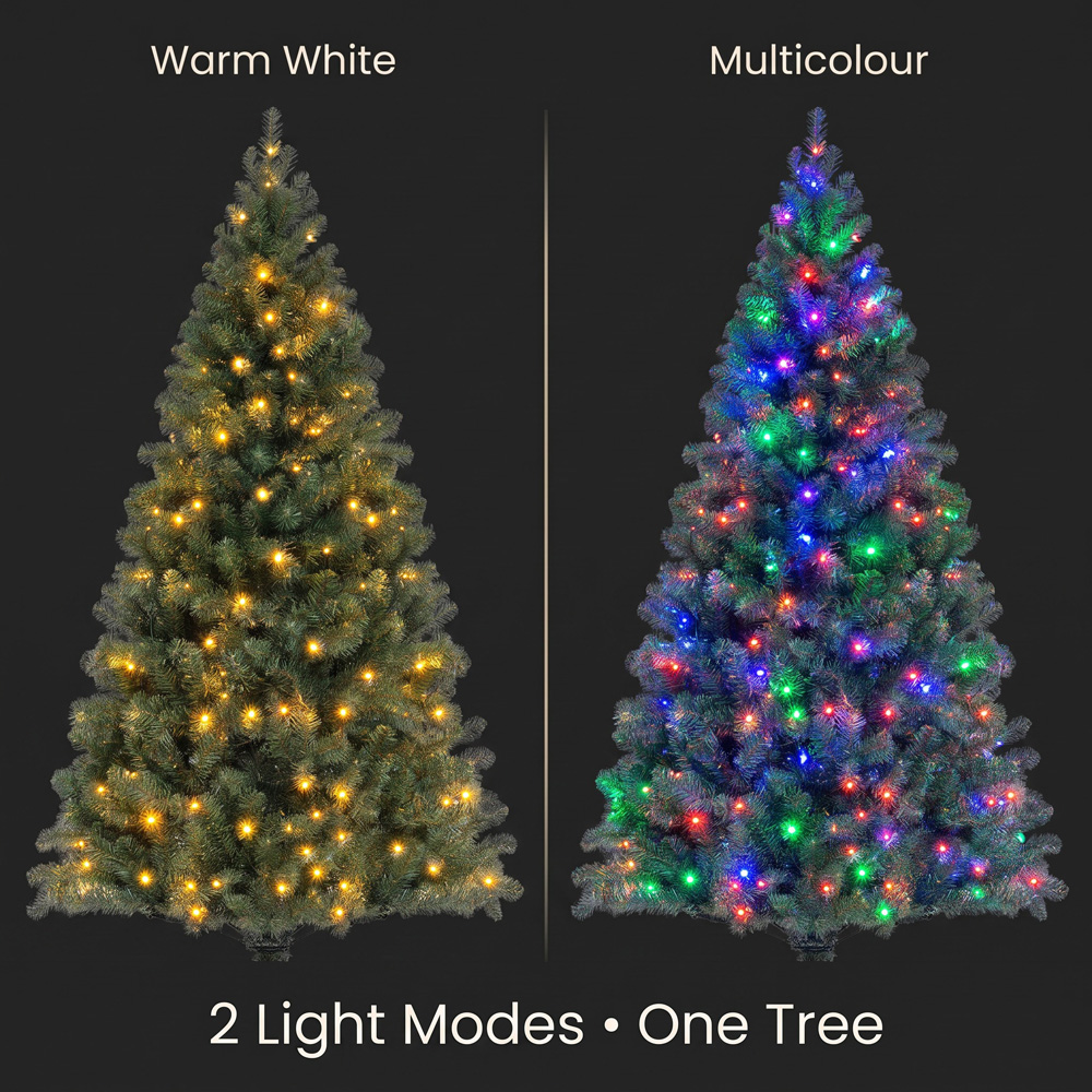 Festive Christmas Richmond Fir Winter Pre-Lit Artificial Christmas Tree 6ft Image 7