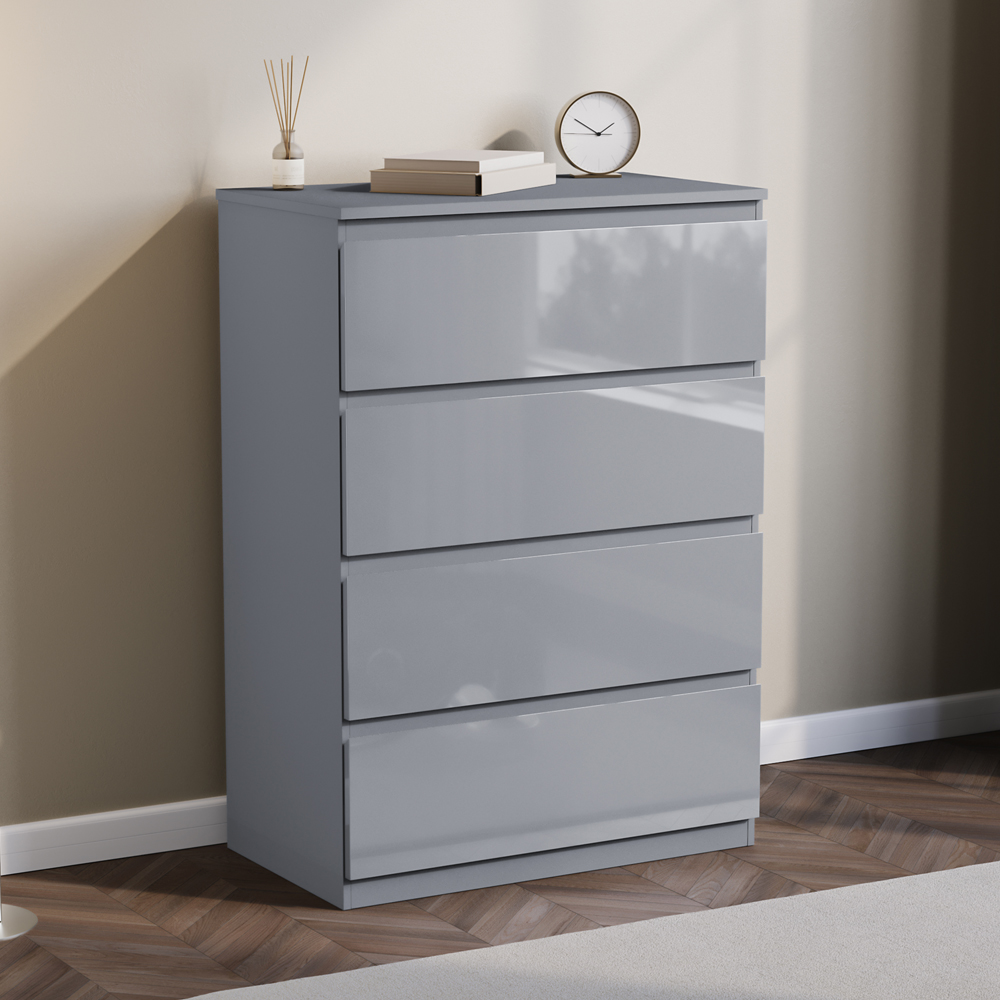 VIDA DESIGNS Glinton 4 Drawer Grey Chest of Drawers Image 5