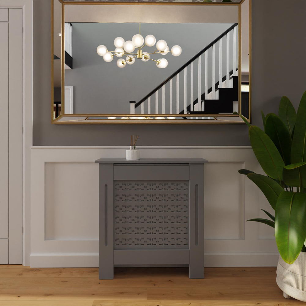 FWStyle Grey Geometric Pattern MDF Radiator Cover Small Image 5