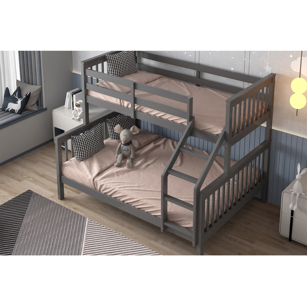 Flair Wooden Grey Zoom Triple Bunk Bed Image 3