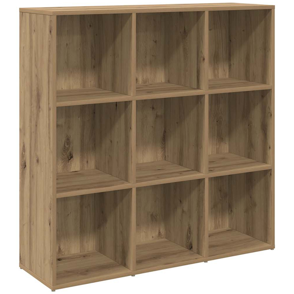 vidaXL 9 Shelf Artisanal Oak Bookcase Image 2