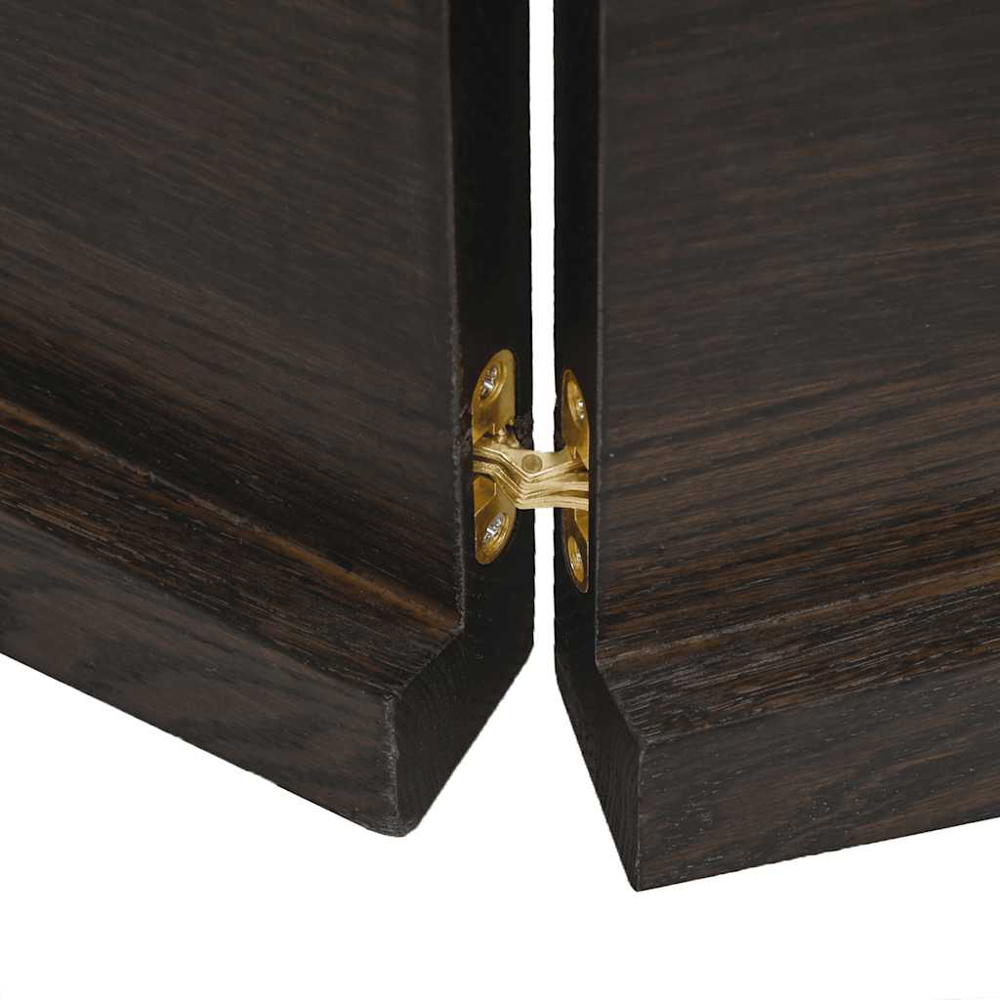 vidaXL 160 x 50 x 4cm Dark Brown Treated Solid Wood Oak Wall Shelf Image 3