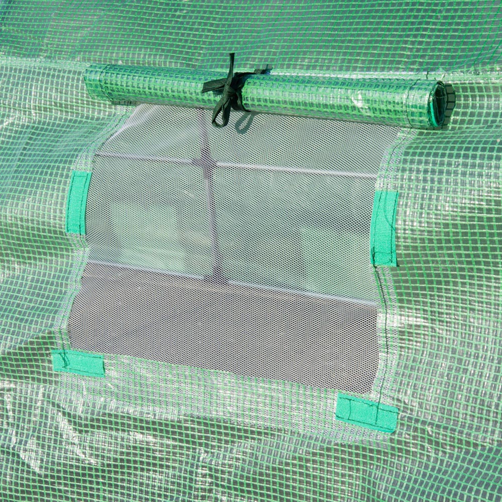 Outsunny Green 9.8 x 19.6ft Walk In Polytunnel Greenhouse Image 4