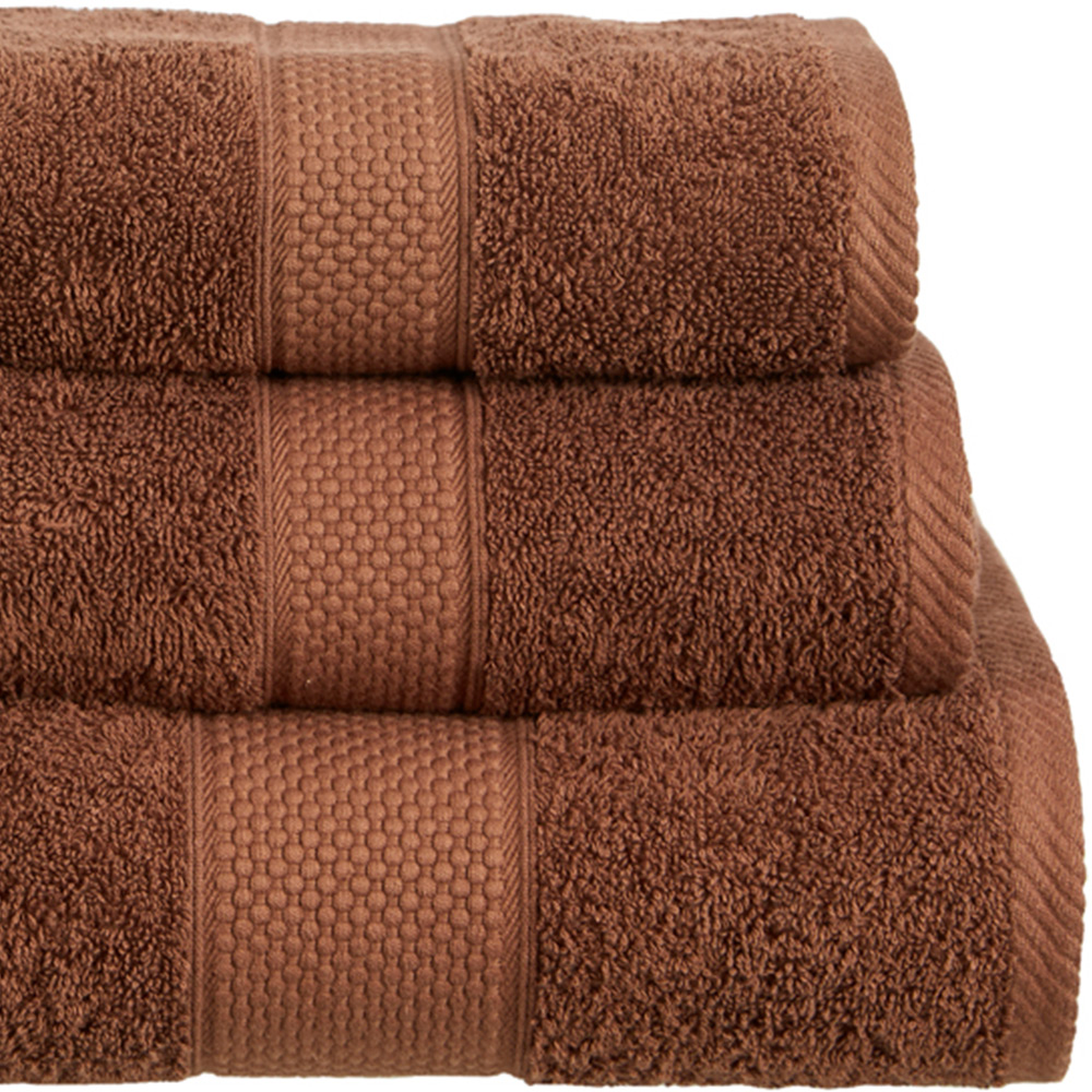 Imperial Ringspun Combed Cotton Chocolate Turkish Bath Towel 2 Pack Image 2