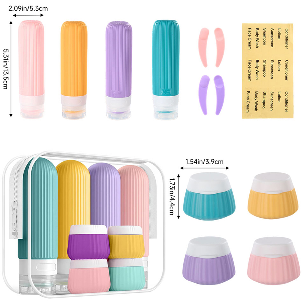 Living and Home 14 Piece Multicolour Travel Bottle Set Image 7