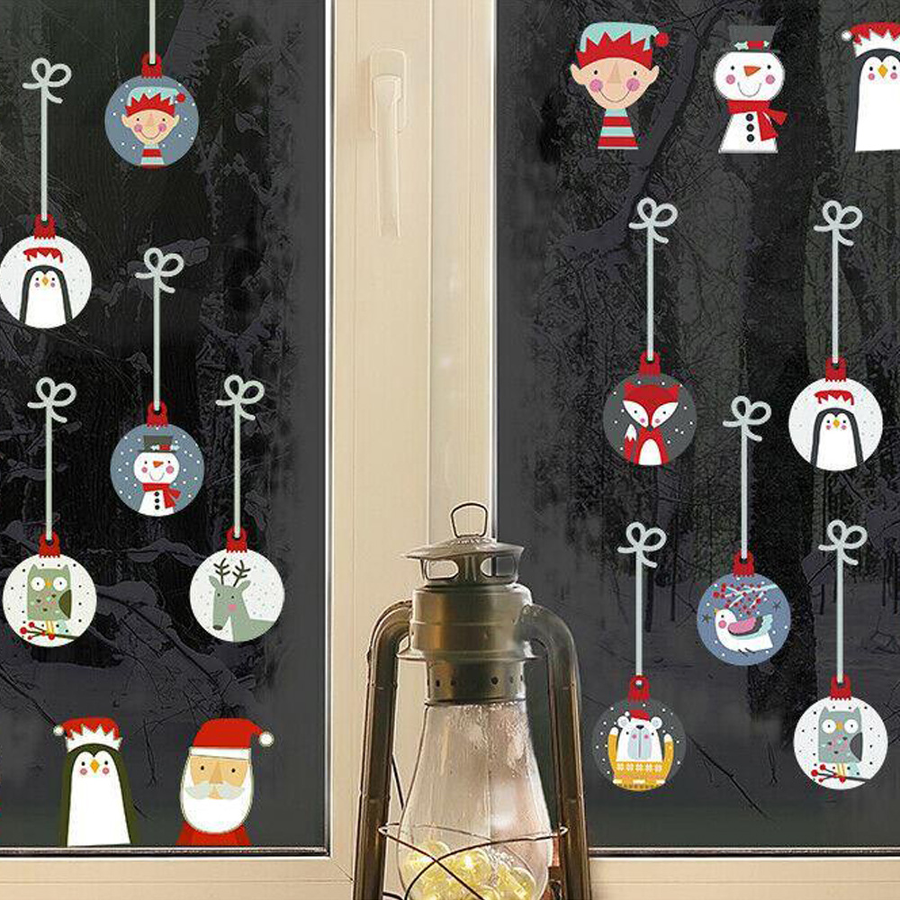 Walplus Christmas Baubles Self Adhesive Wall Stickers 13 Piece Image 3