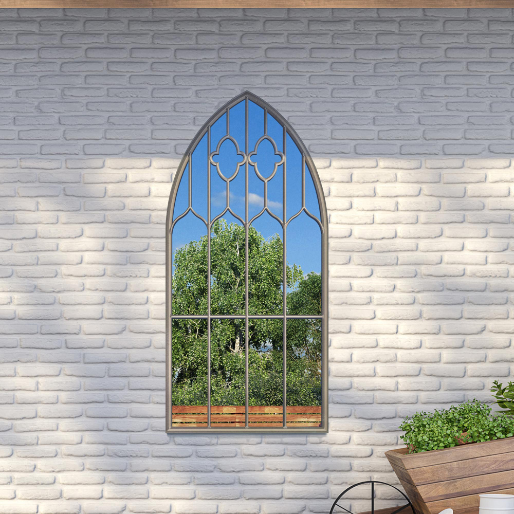 MirrorOutlet Buttercup Country Arch Garden Mirror 140 x 75cm Image 4