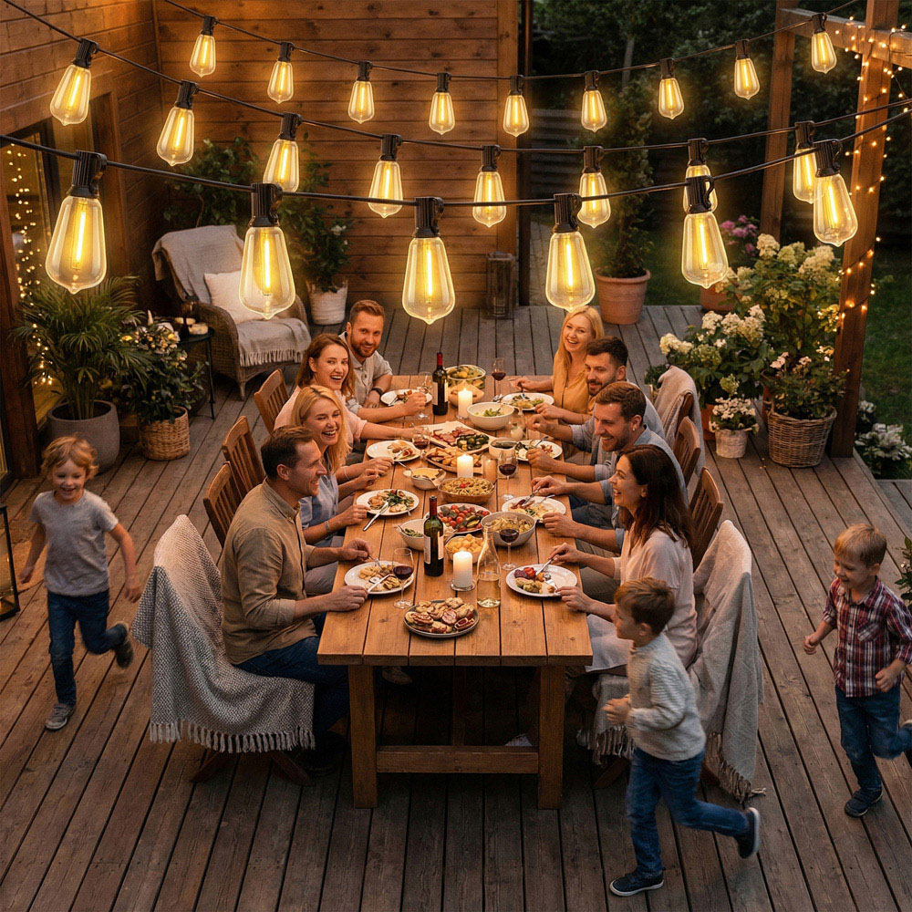 Portland 50 Warm White LED Outdoor Curtain Light Image 2