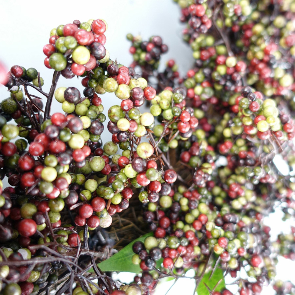 Leaf Black Berries Artificial Wreath 55cm Image 3