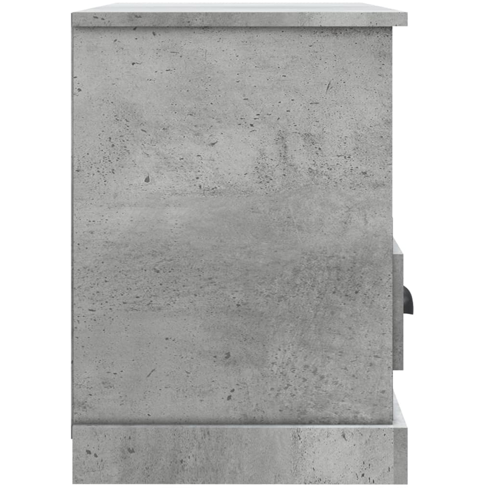 vidaXL 2 Drawer 2 Shelf Concrete Grey TV Cabinet Image 6