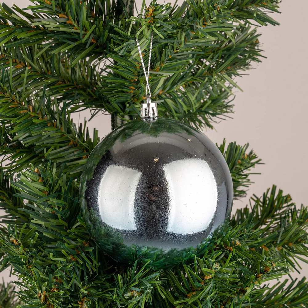 Shatchi 10cm Light Blue Shatterproof Bauble 6 Pack Image 3