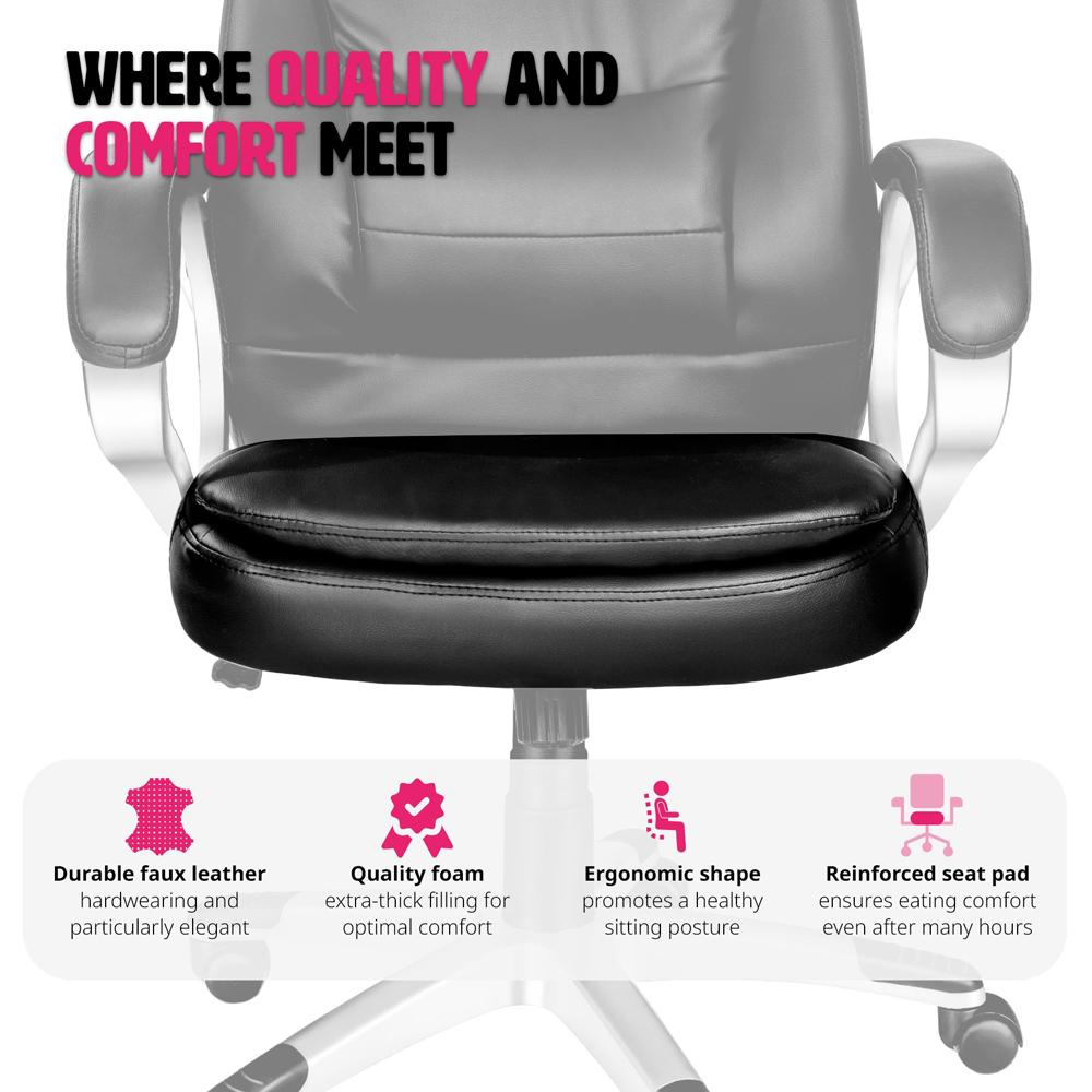 tectake Zulu Black Height Adjustable Ergonomic Office Chair Image 8