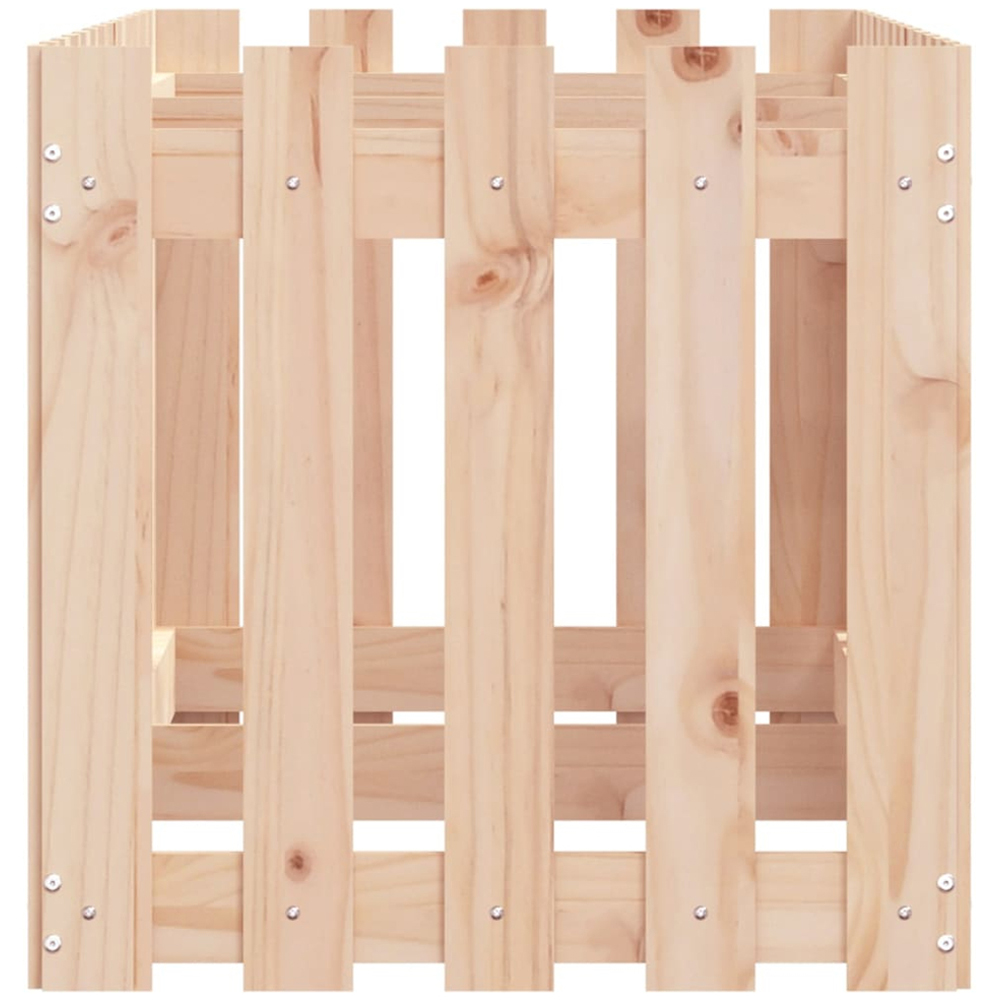 vidaXL Natural Solid Pine Wood Fence Design Raised Garden Bed 150 x 50 x 50cm Image 5