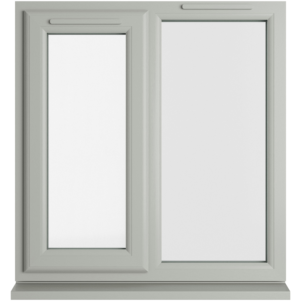 Crystal Agate and White LH Side Hung Next to a Fixed Clear Double Glazed Window 905 x 965mm Image 1