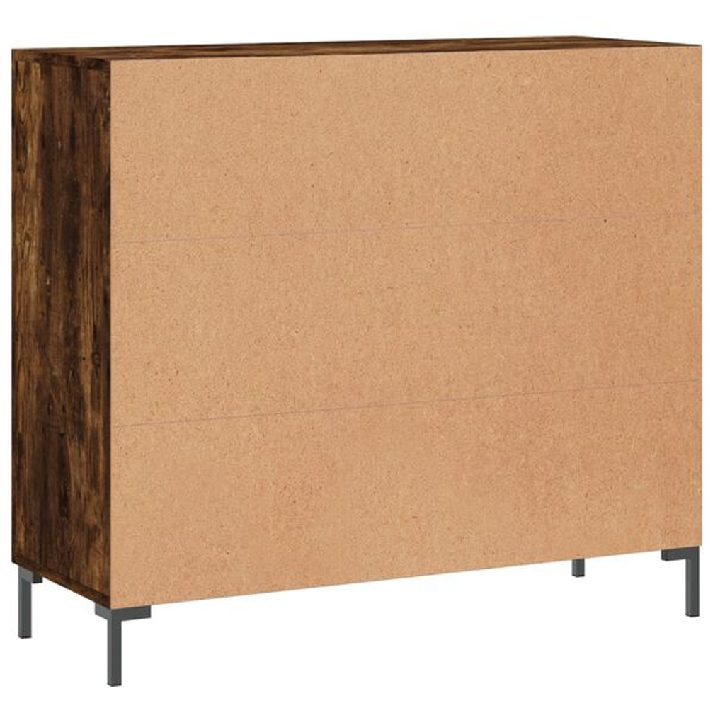 vidaXL 3 Door Smoked Oak Sideboard Image 5