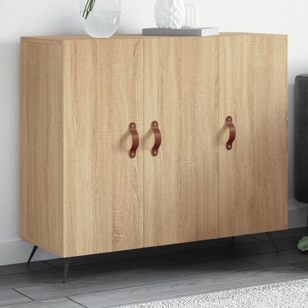 vidaXL 3 Door Sonoma Oak Sideboard Image 1
