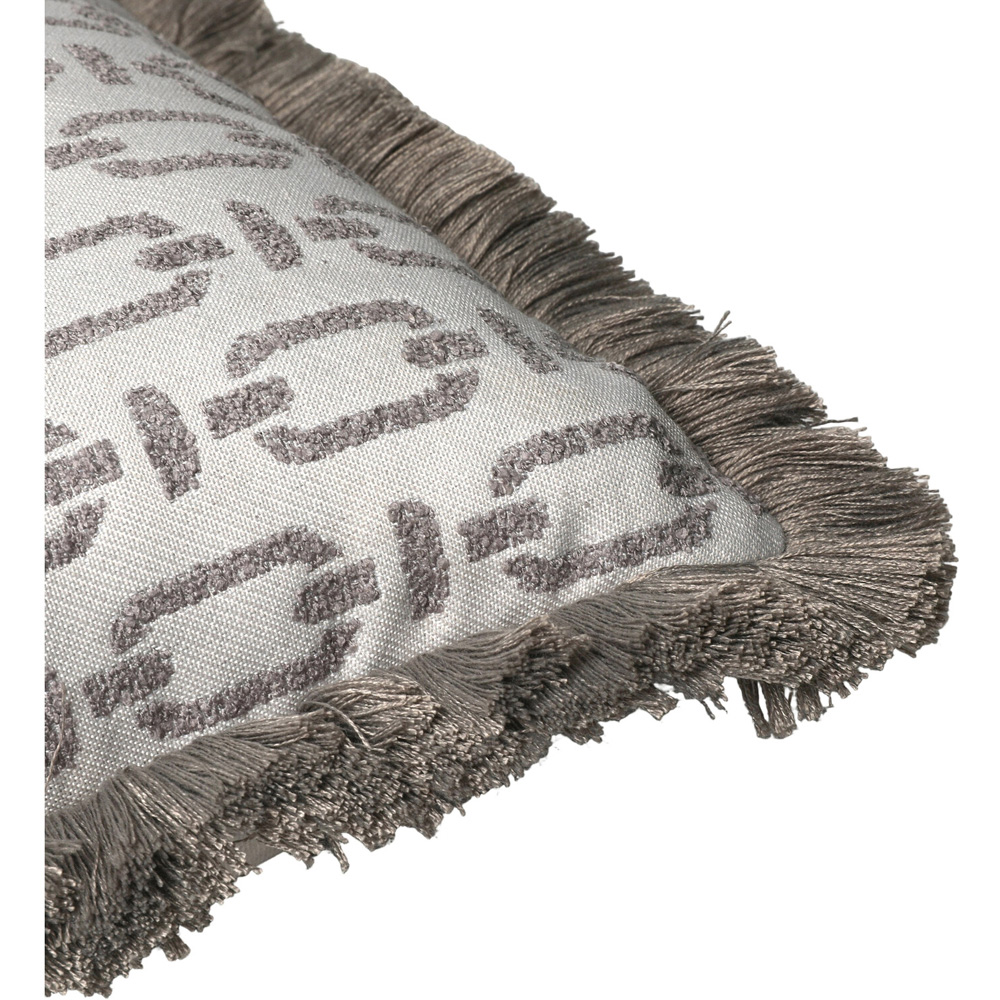 Atticus Chain Link Fringe Cushion Grey Image 4