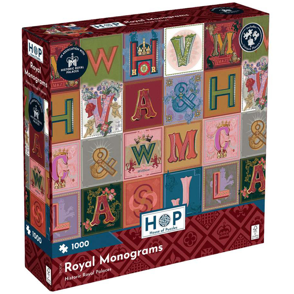 The House of Puzzles Royal Monograms Historic Royal Palaces 1000 Piece Jigsaw Puzzle Image 2