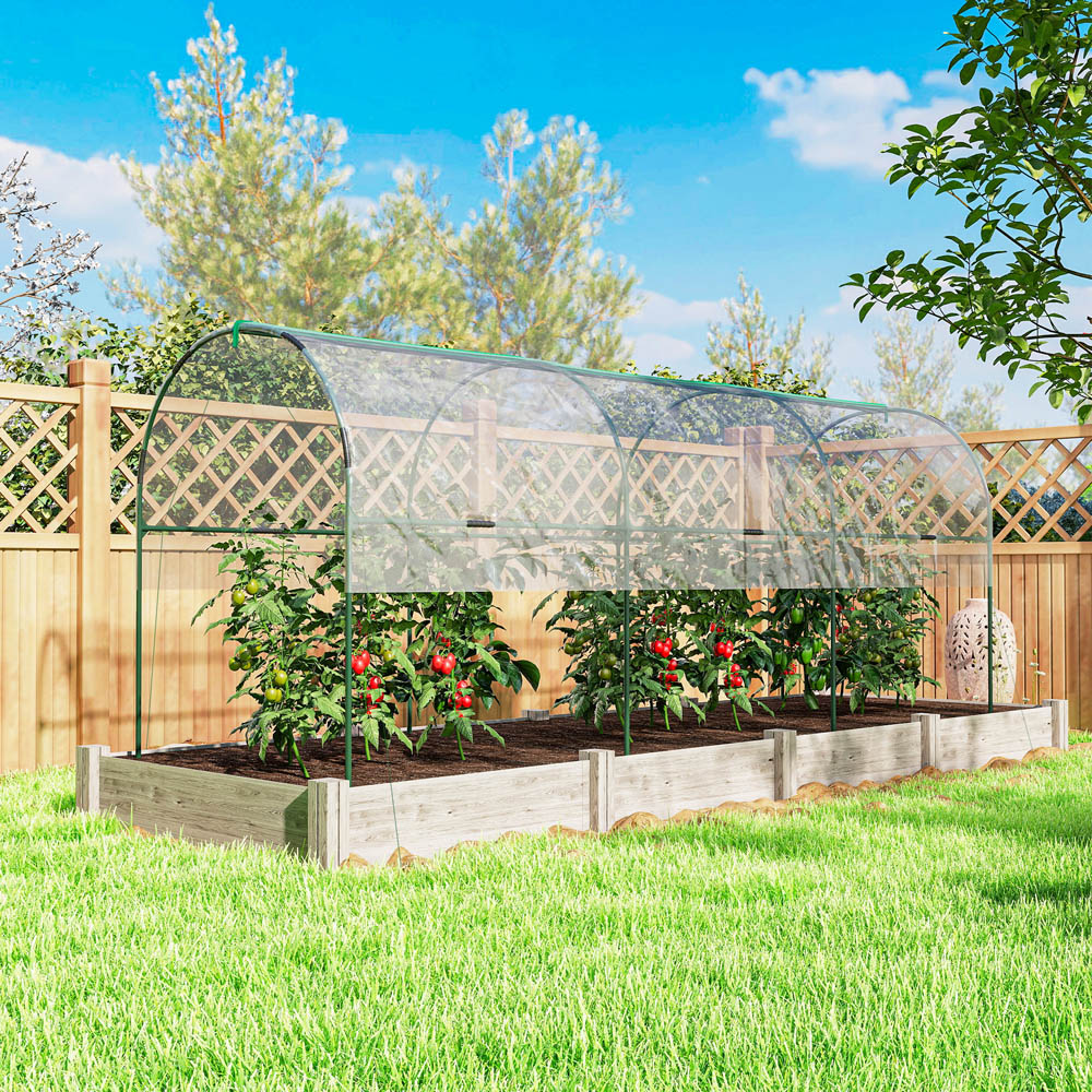 Outsunny Clear Plastic 4 x 13ft Polytunnel Greenhouse Image 3