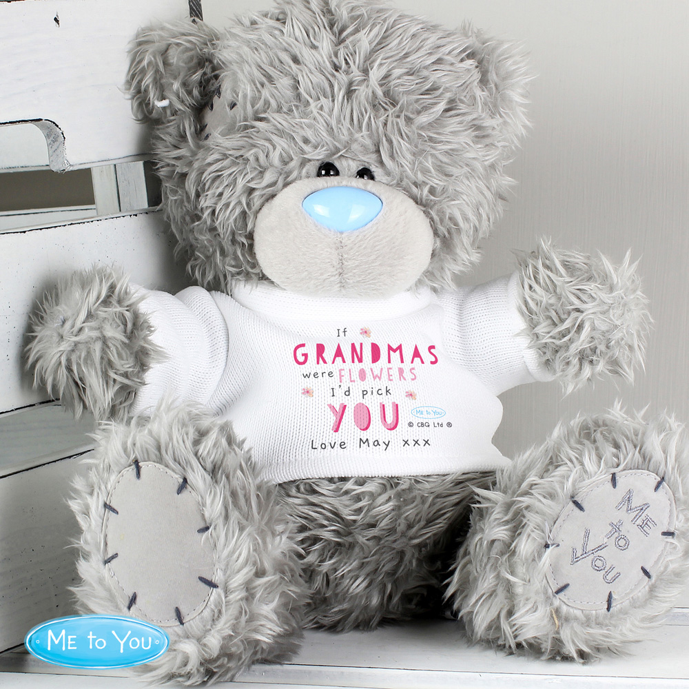 Personalised Memento Personalised Me To You If Were Flowers Bear Image 2
