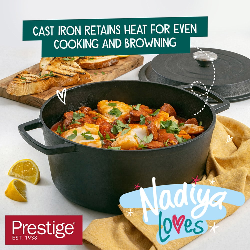 Nadiya x Prestige 4.5L Cast Iron Casserole Image 4