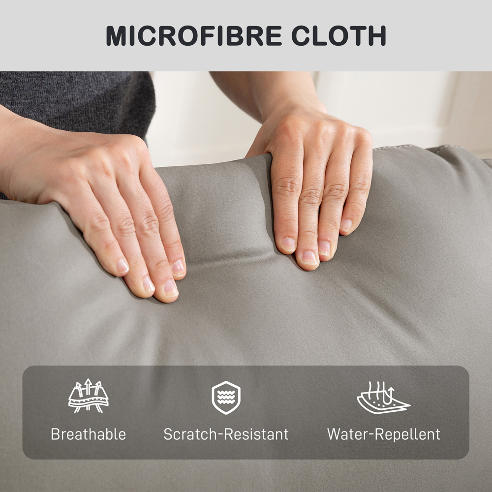 HOMCOM Grey Manual Recliner Armchair Image 5