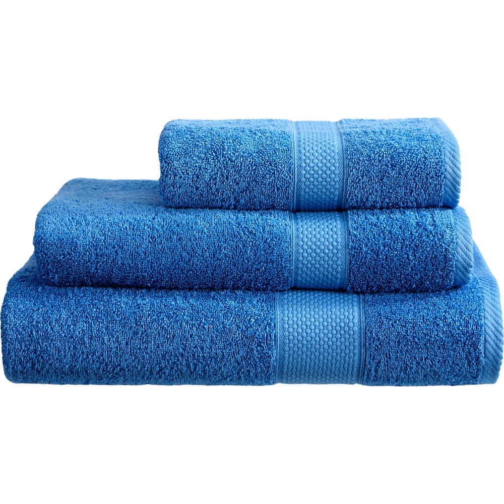 Imperial Ringspun Combed Cotton Cobalt Turkish Hand Towel 2 Pack Image 1
