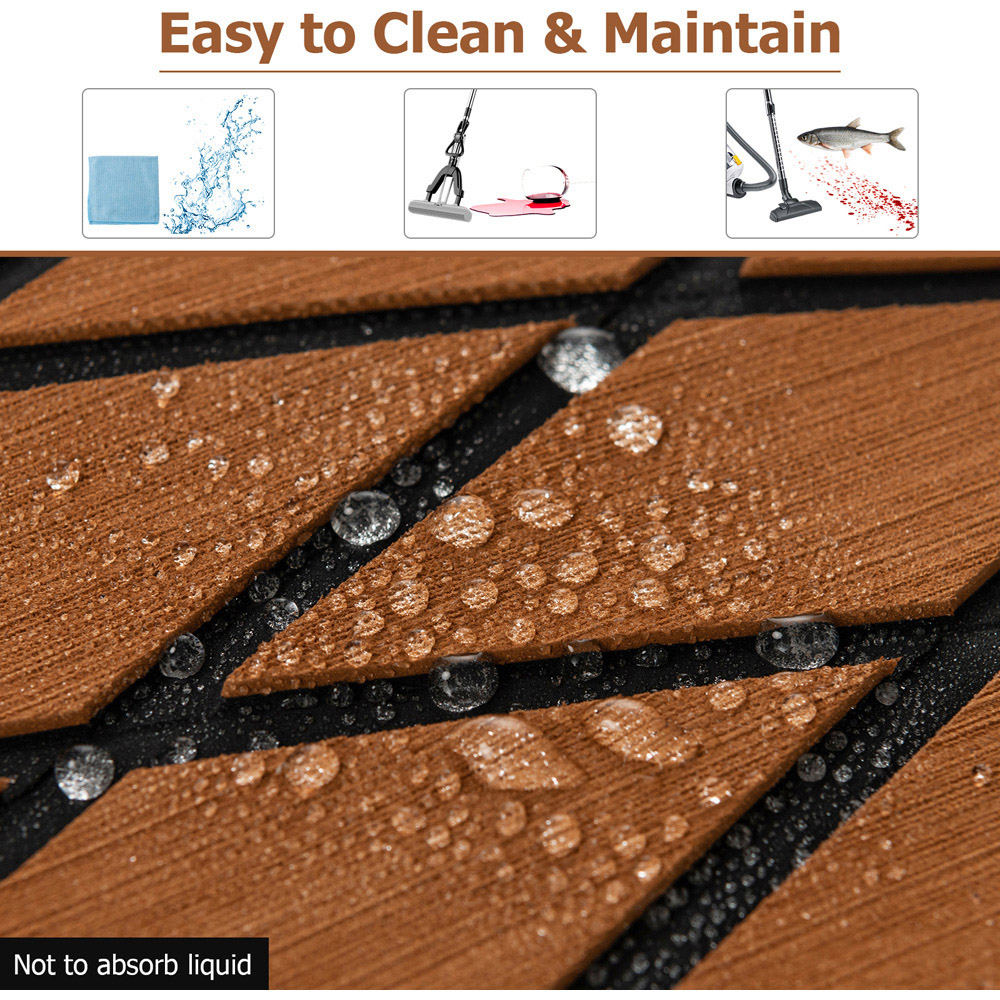 Costway Brown Waterproof Boat Decking Sheet Image 7