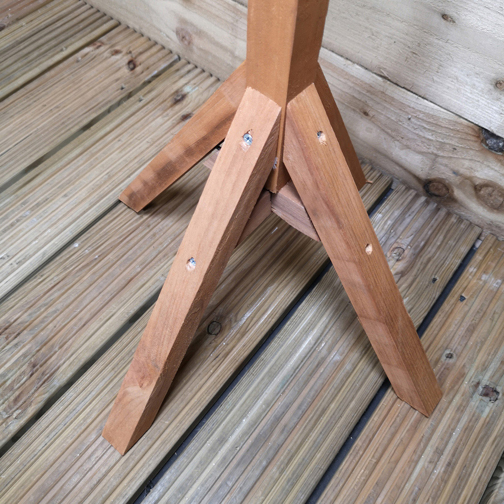 Traditional Wooden Garden Bird Seed Feeder Table Image 5