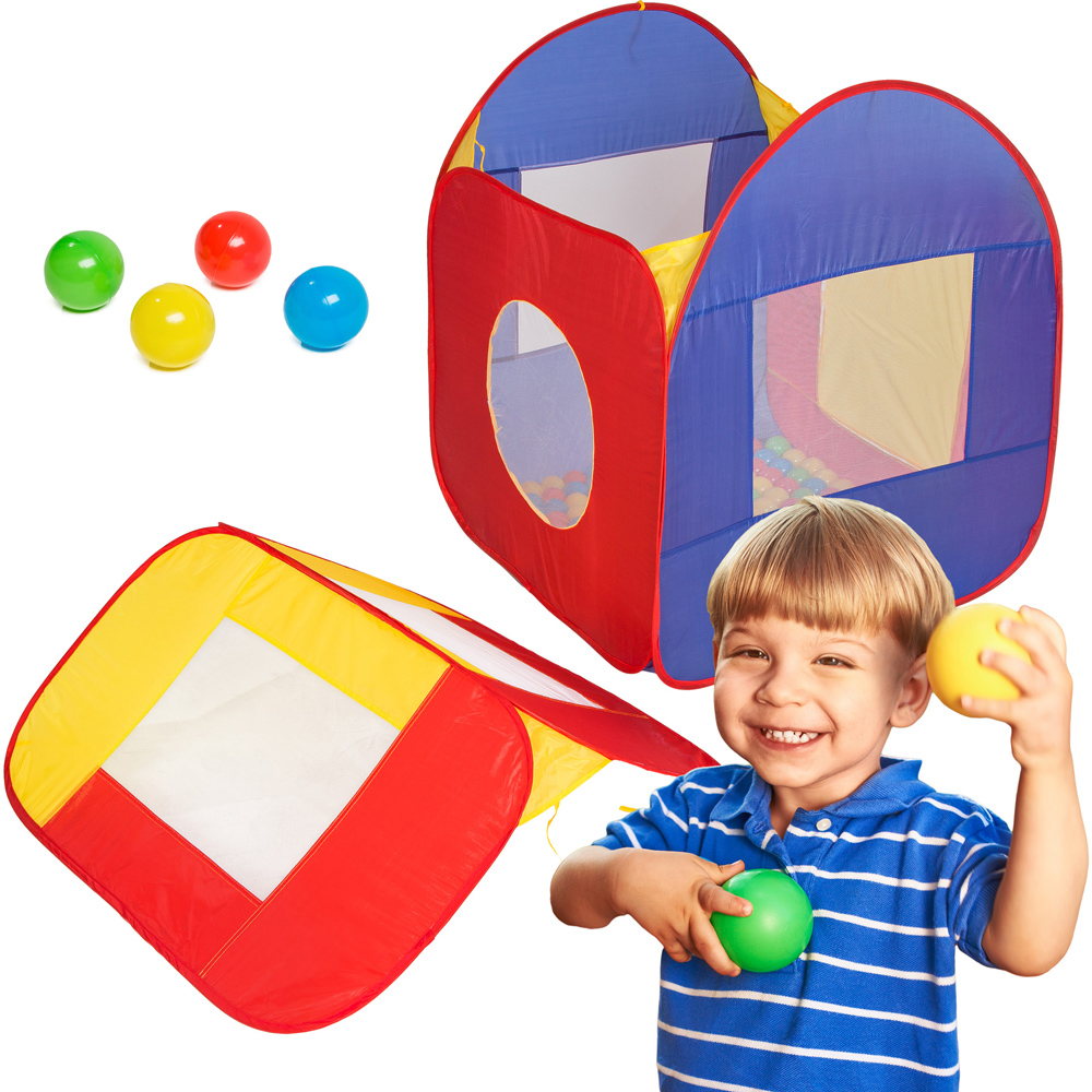 tectake Multicolour Pop Up Play Tent and Ball Pit with 200 Balls Image 3