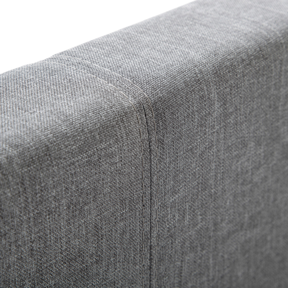 Julian Bowen Rialto King Size Light Grey Linen Bed Image 6