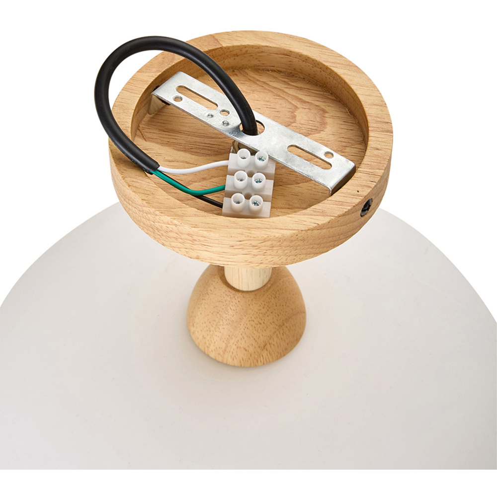Living and Home White Glass Shade E27 Ceiling Light Image 7