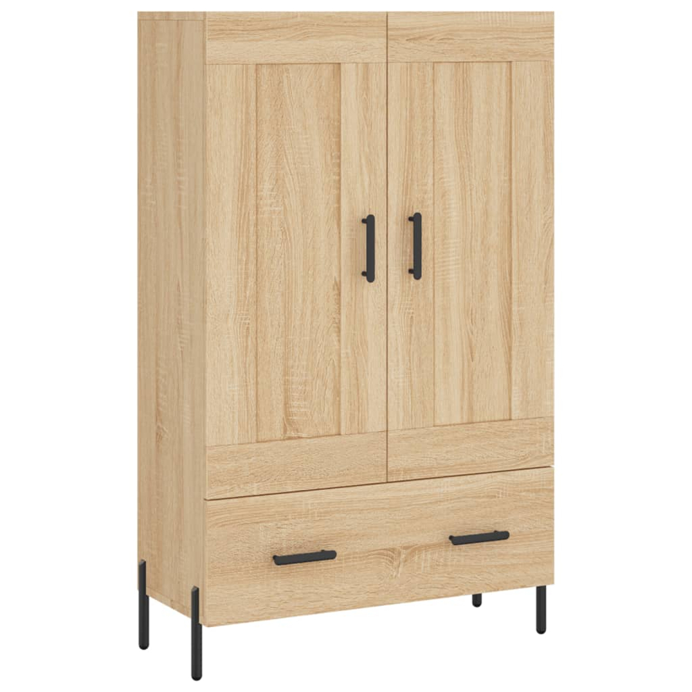 vidaXL 2 Door Single Drawer Sonoma Oak Highboard Image 2