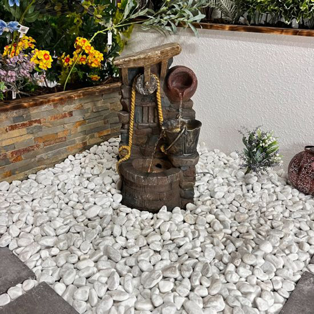 Tranquillity Rustic Jug Mains Powered LED Water Feature Image 2