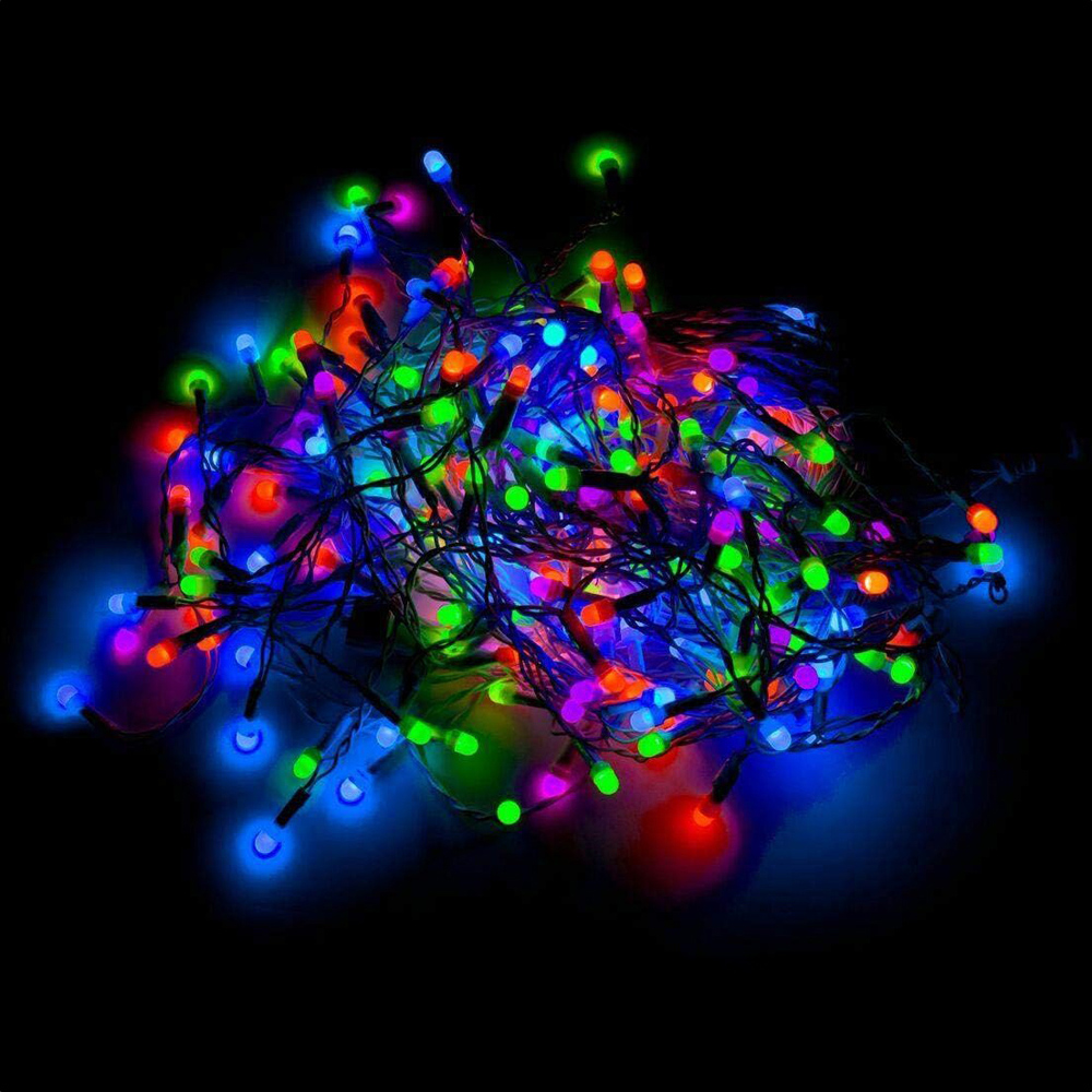 Shatchi 1500 Multicolour LED Multifunction Green Cable Christmas String Light 150m Image 3