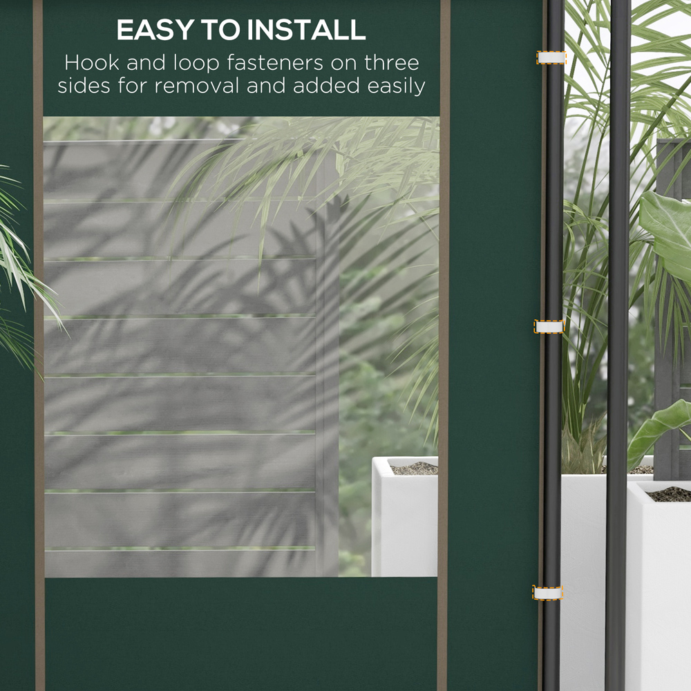 Outsunny 2 x 3m Green Gazebo Replacement Side Panel with Large Window 2 Pack Image 6