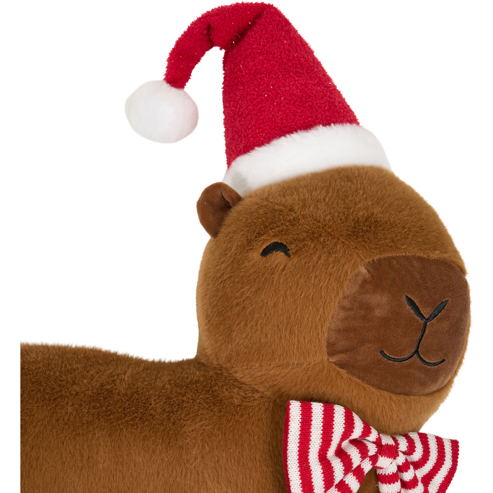 Capybara Christmas Cushion Brown Image 5