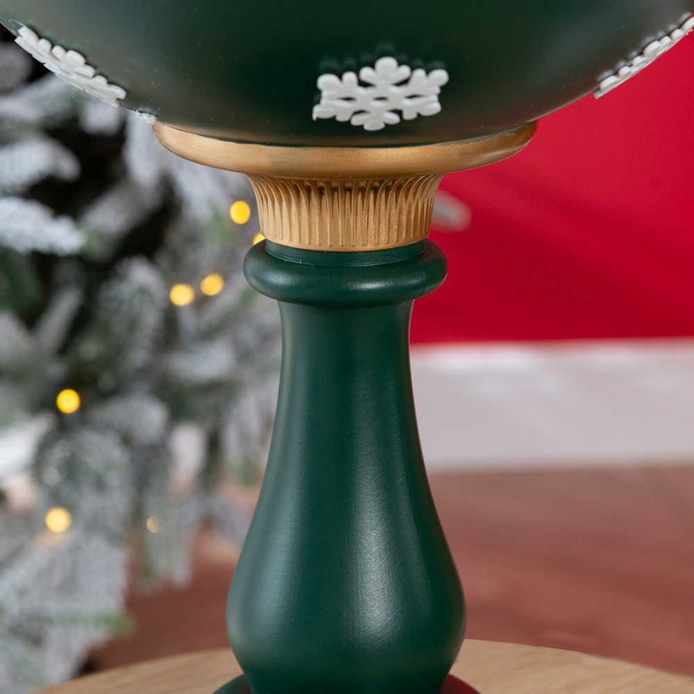 Snowing Table Lantern - Green Image 6