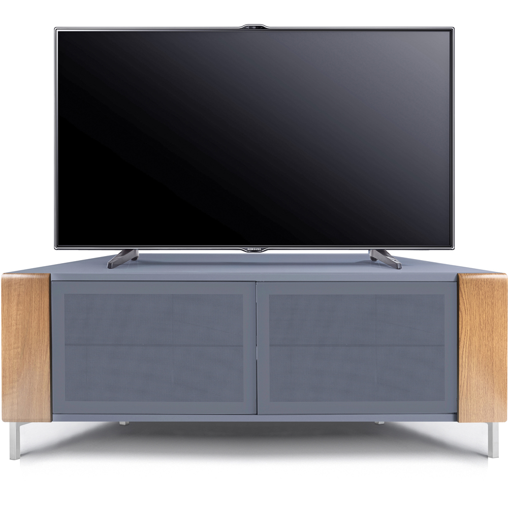 MDA Designs Corvus 2 Door Grey and Oak TV Cabinet Image 4