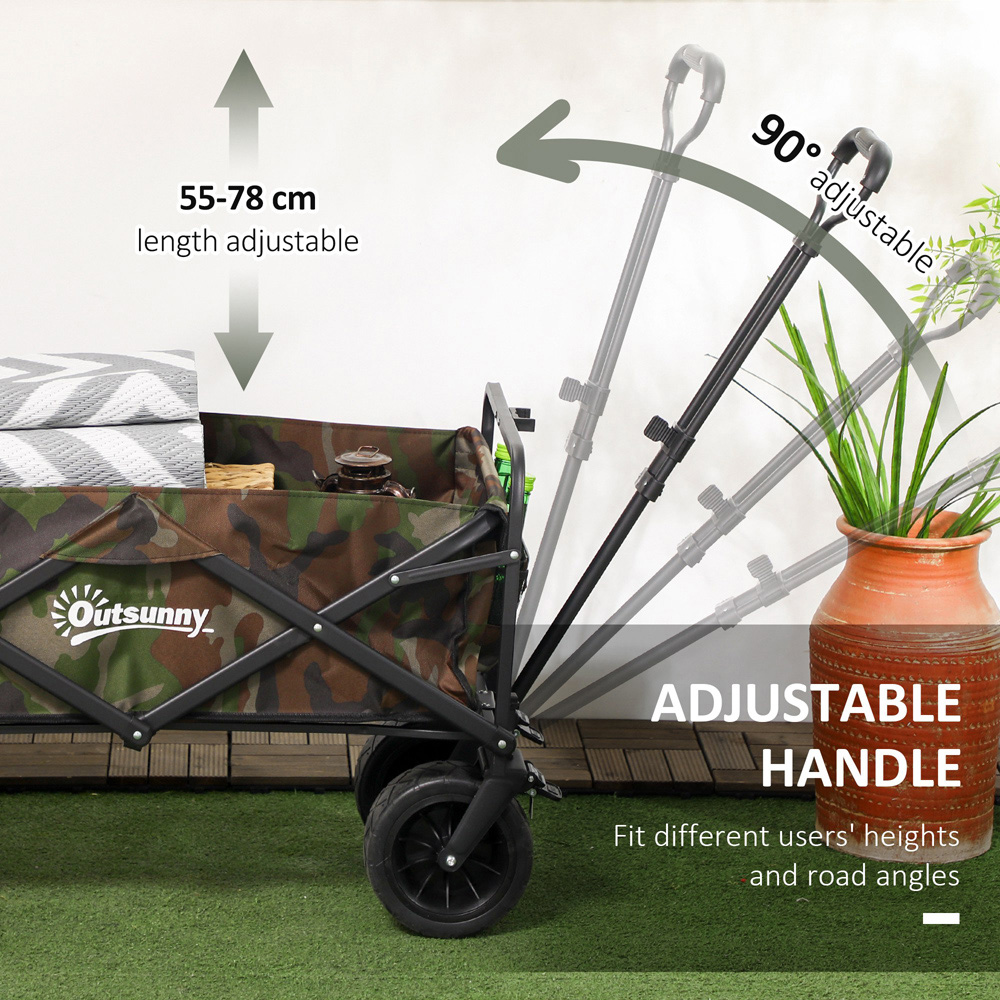 Outsunny Camouflage Folding Garden Trolley 100kg Image 5