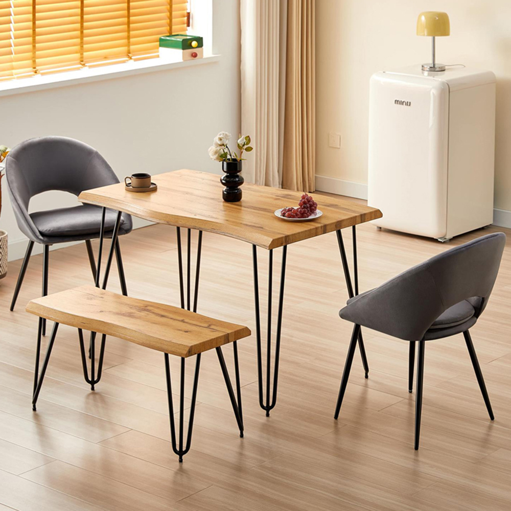 Kosy Koala 4 Seater Wooden Dining Set Grey Image 1