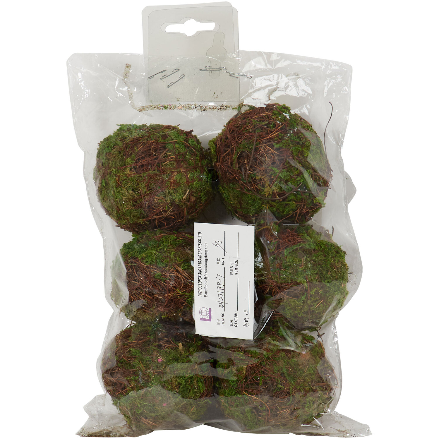 Pack of 6 Moss Balls - Green Image 2