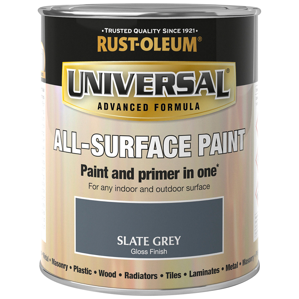 Rust-Oleum Universal All Surface Slate Grey Gloss Paint 250ml Image 2