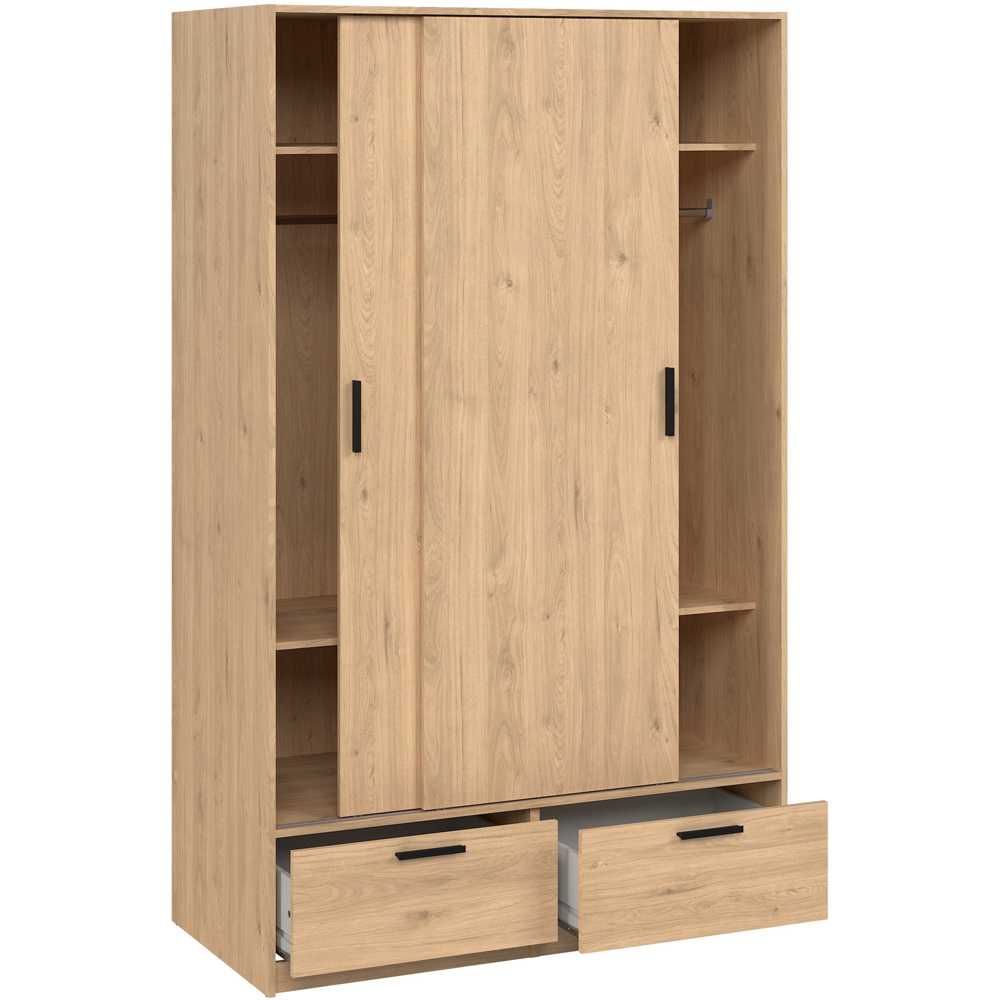 Florence Line 2 Door 2 Drawer Jackson Hickory Oak Wardrobe Image 4