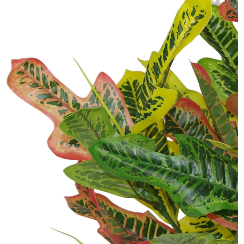 Leaf Codiaeum Multicoloured Artificial House Plant Pot 65cm Image 3